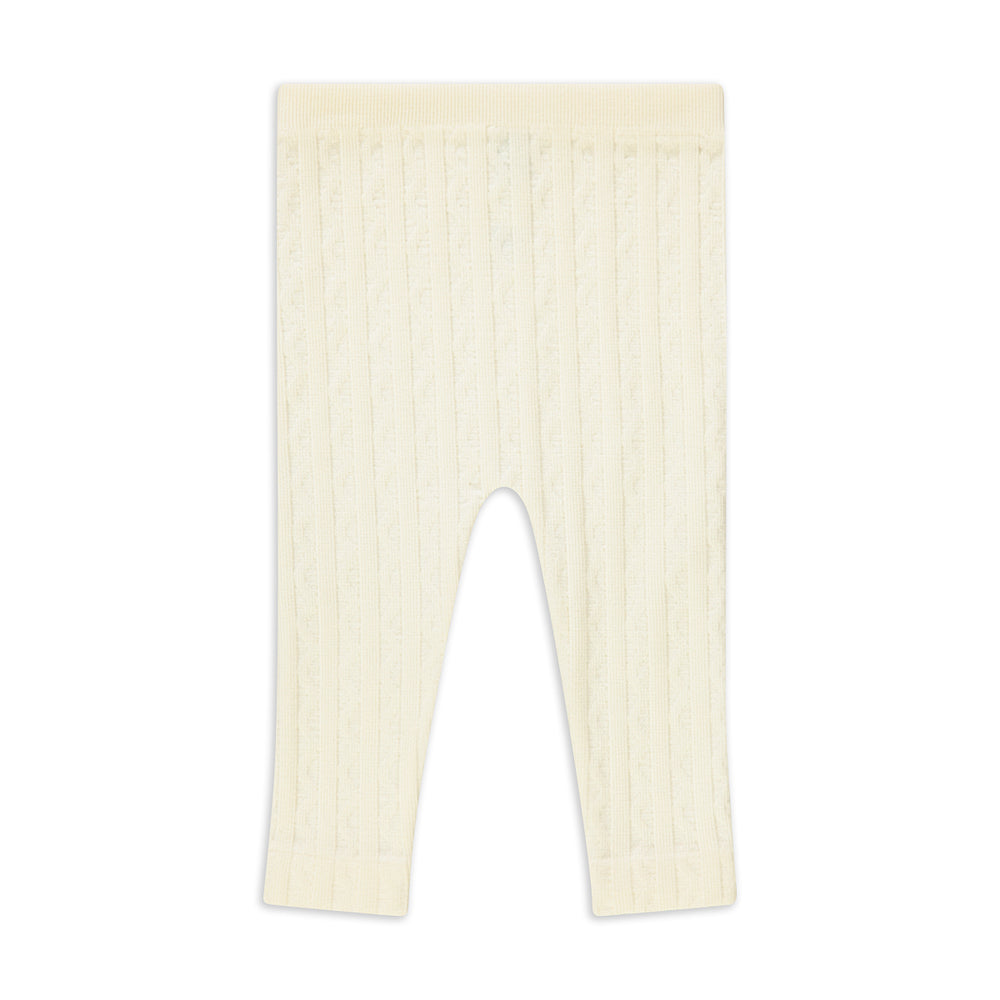 2 Pack Cable Knit Leggings Cream And Orange