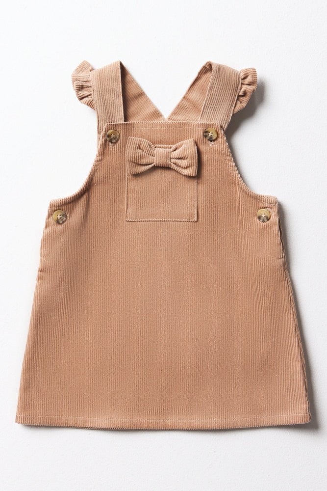 Frilled Corduroy Pini Set Brown