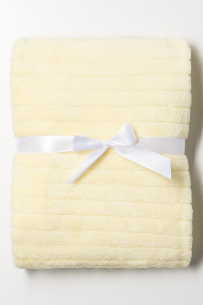 Rib Waffle Blanket Yellow