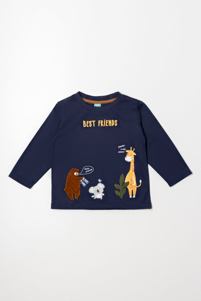 Animals Long Sleeve T-Shirt Navy