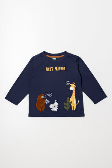 Animals Long Sleeve T-Shirt Navy