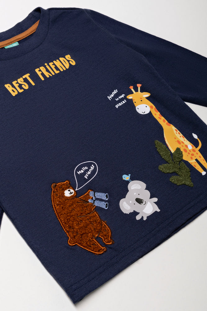 Animals Long Sleeve T-Shirt Navy