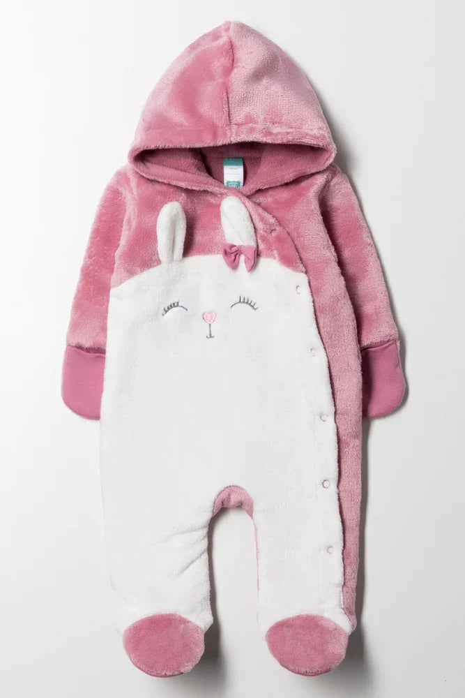 Bunny Babygrow Pink