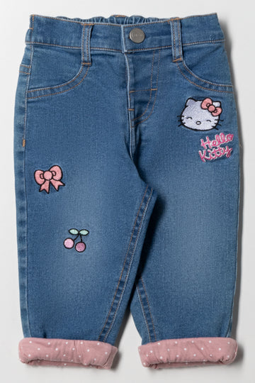 Hello Kitty Denim Jeans Blue