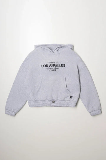 Embroidered Hoodie Grey