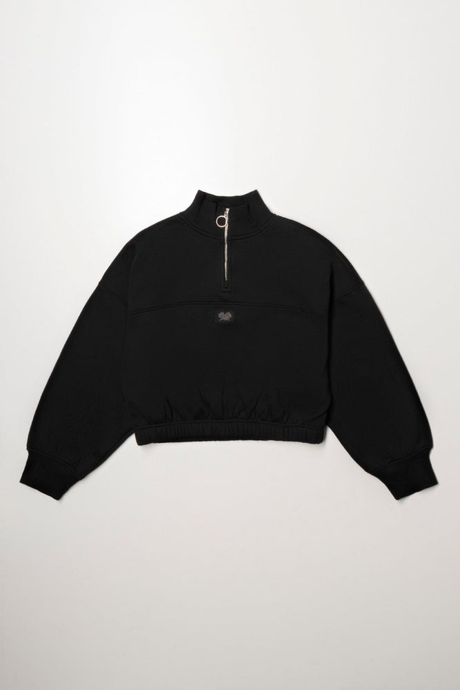 Quarter Zip Tracktop Black