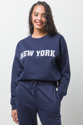 New York Crew Neck Tracktop Navy
