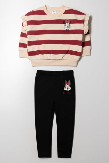 Minnie Mouse Tracktop And Leggings Set Red
