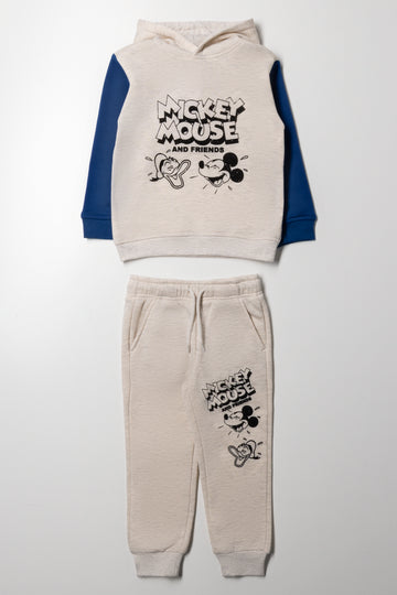Mickey Mouse Hooded Tracksuit Natural