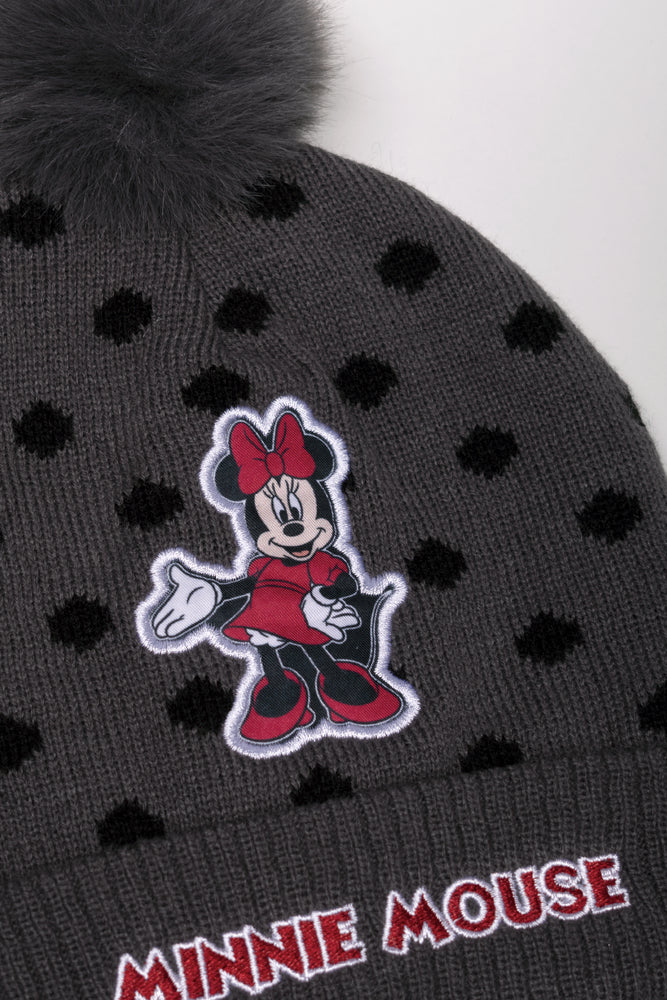 Minnie Mouse Beanie Dark Grey (1)
