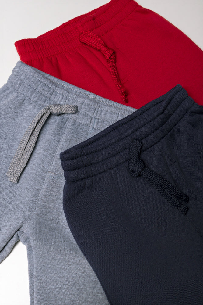 3 Pack Trackpants Charcoal, Grey And Red (1)