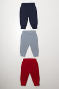 3 Pack Trackpants Charcoal, Grey And Red (2)