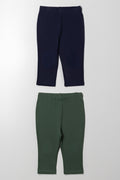 2 Pack Leggings Navy And Green