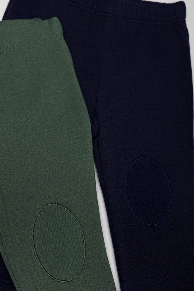 2 Pack Leggings Navy And Green