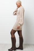 Cable Knit Dress Natural (1)
