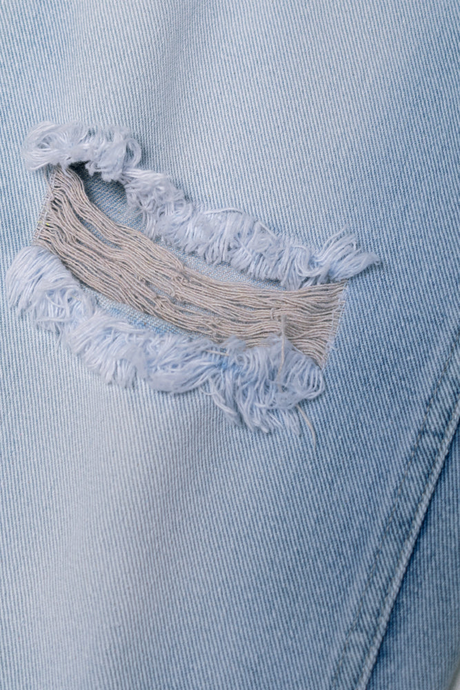 Straight Leg Denim Jeans Light Blue (2)