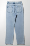Straight Leg Denim Jeans Light Blue (3)