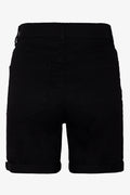 High Rise Denim Shorts Black (1)