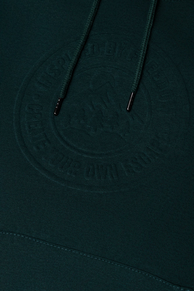 Embossed Hoodie Green