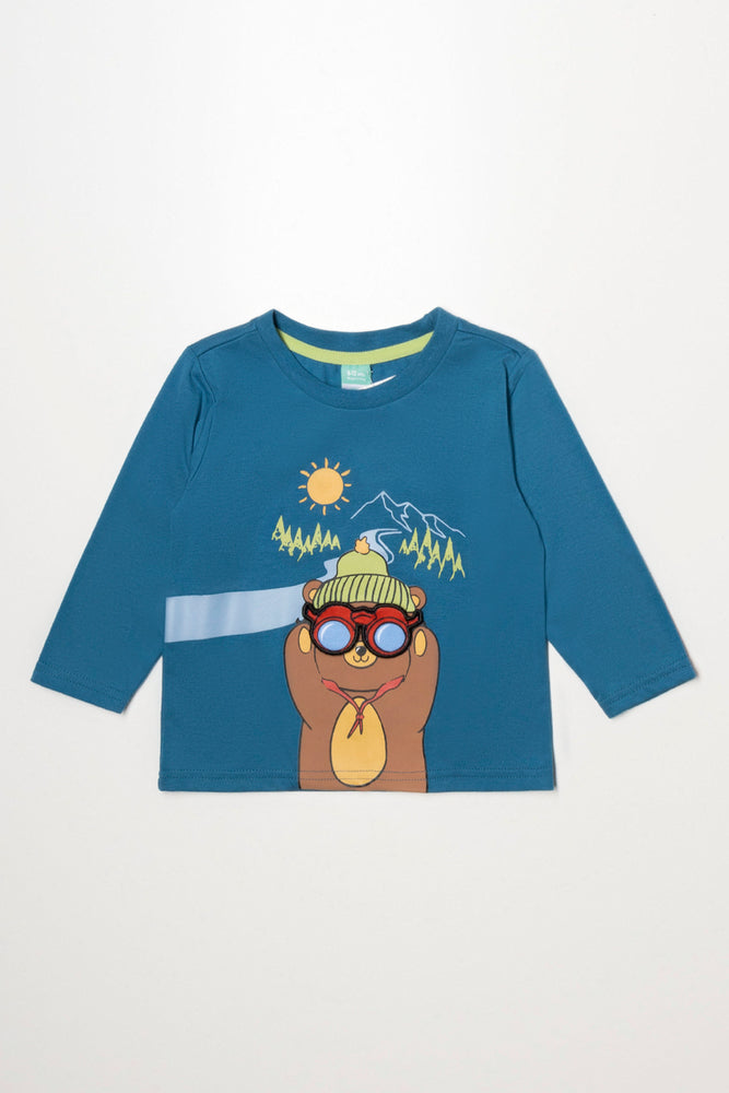 Bear Long Sleeve T-Shirt Teal