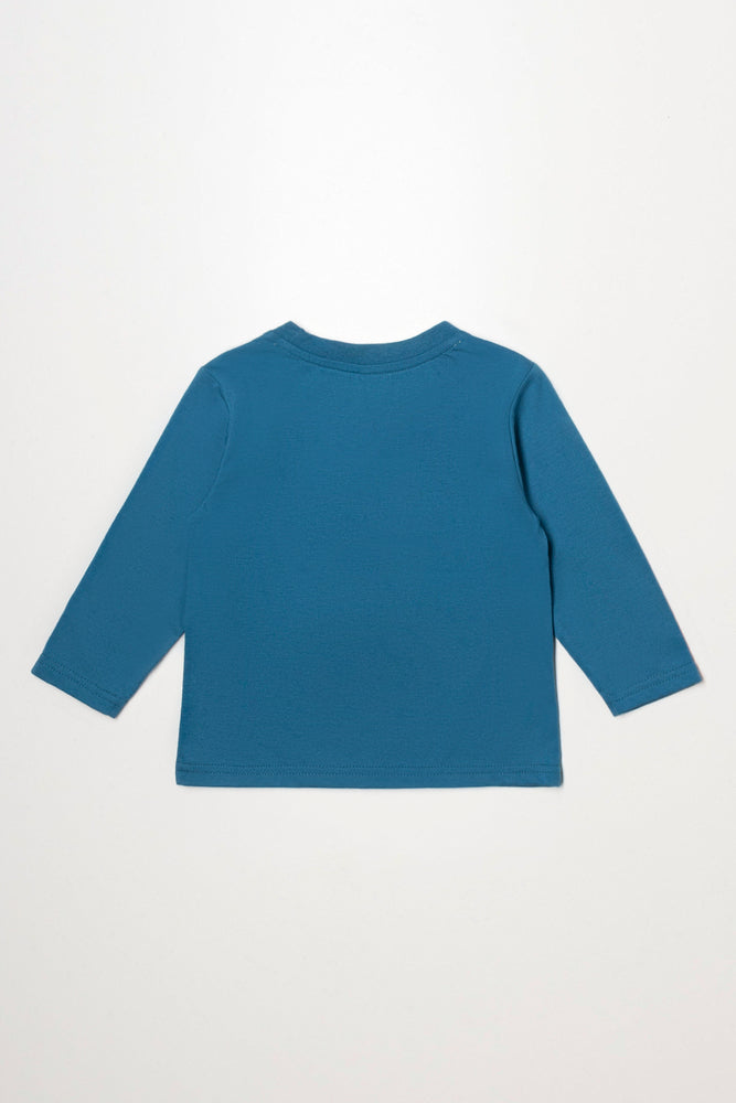 Bear Long Sleeve T-Shirt Teal (2)