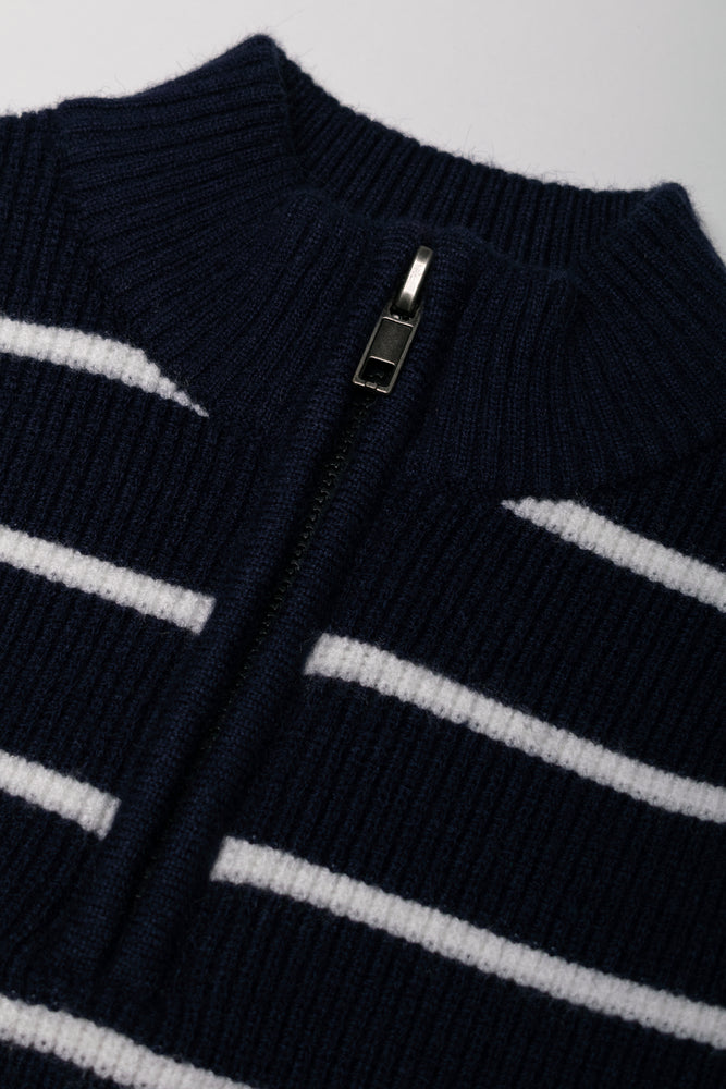 Quarter Zip Jersey Black
