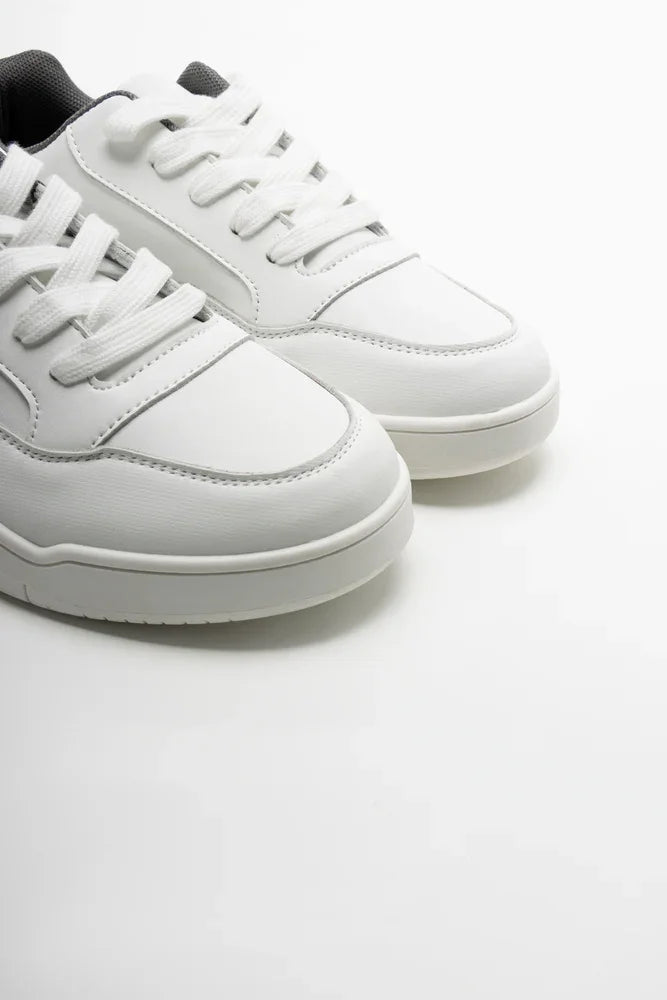 Lace Up Trainers White (2)