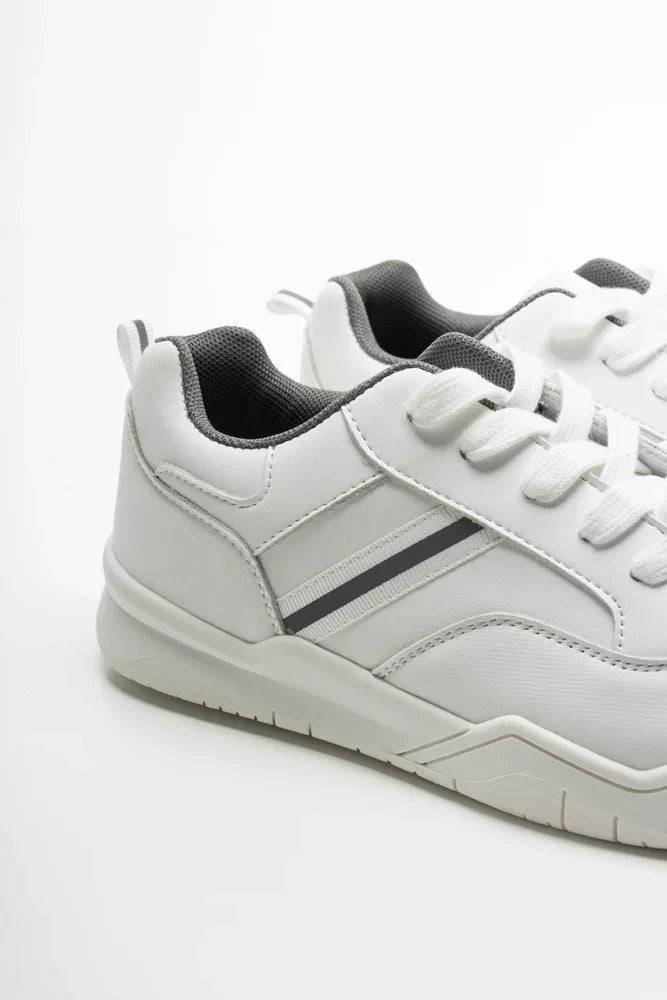 Lace Up Trainers White (3)