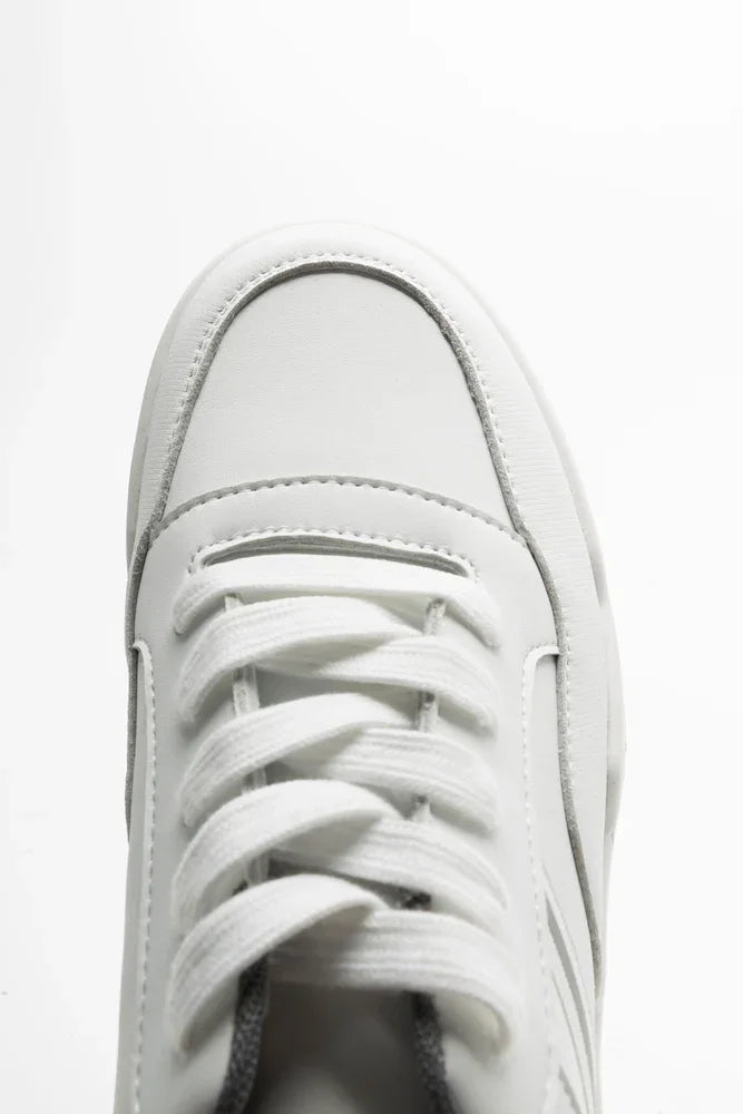 Lace Up Trainers White (4)