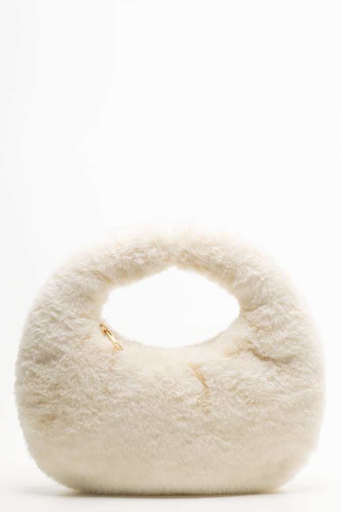Faux Fur Handbag Natural