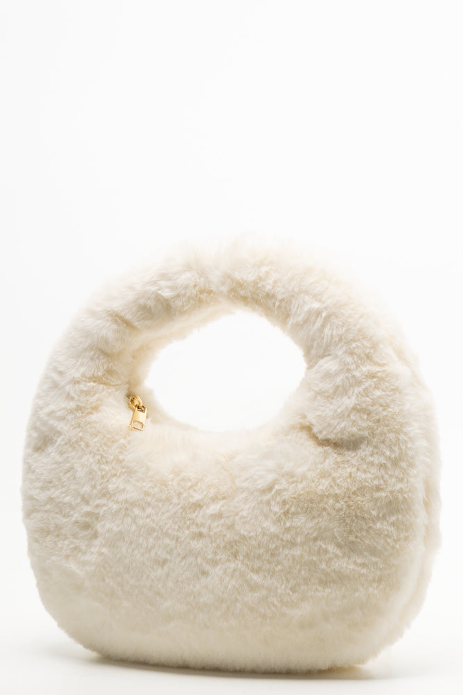 Faux Fur Handbag Natural
