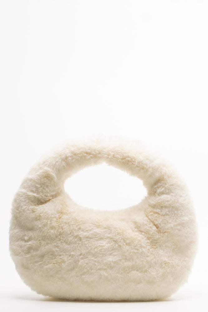 Faux Fur Handbag Natural (2)