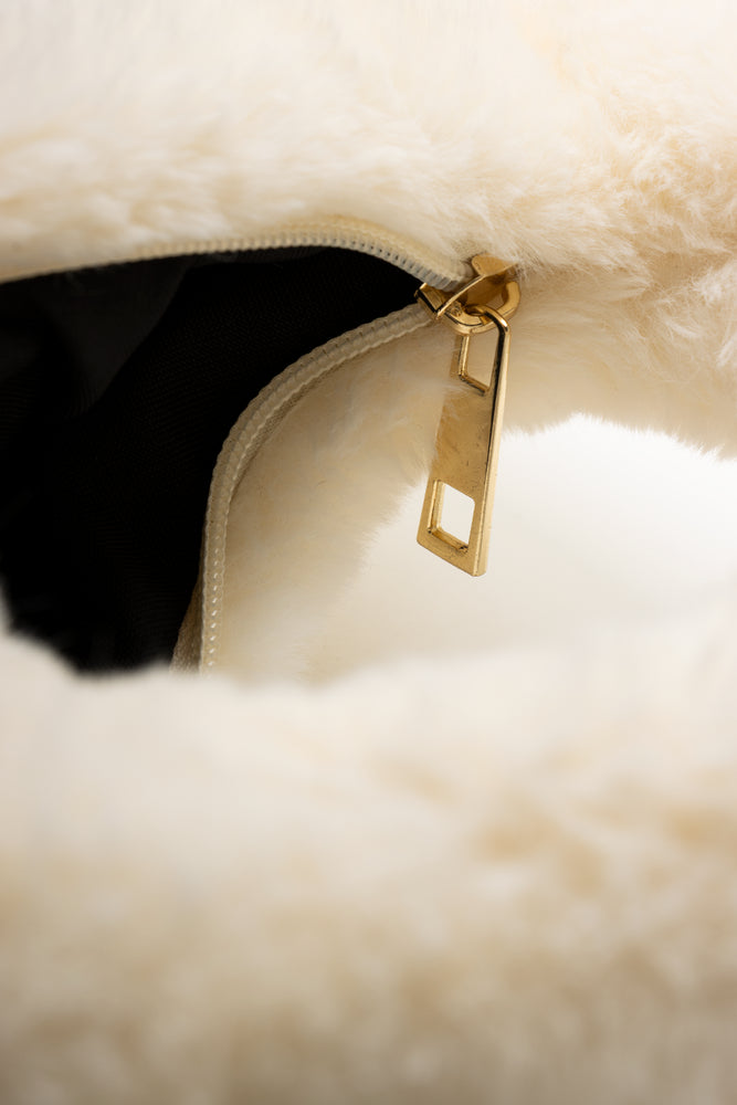 Faux Fur Handbag Natural (5)