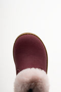Star Fur Trim Long Boots Red (4)
