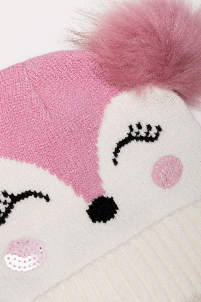 Fox Beanie Pink (1)