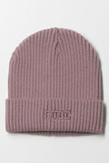 Embroidered Beanie Purple