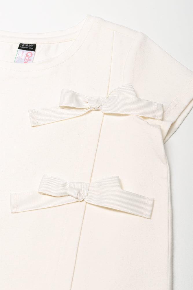 Bow Knit Top Cream (1)