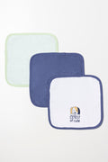 3 Pack Cool Puppy Face Cloths Blue
