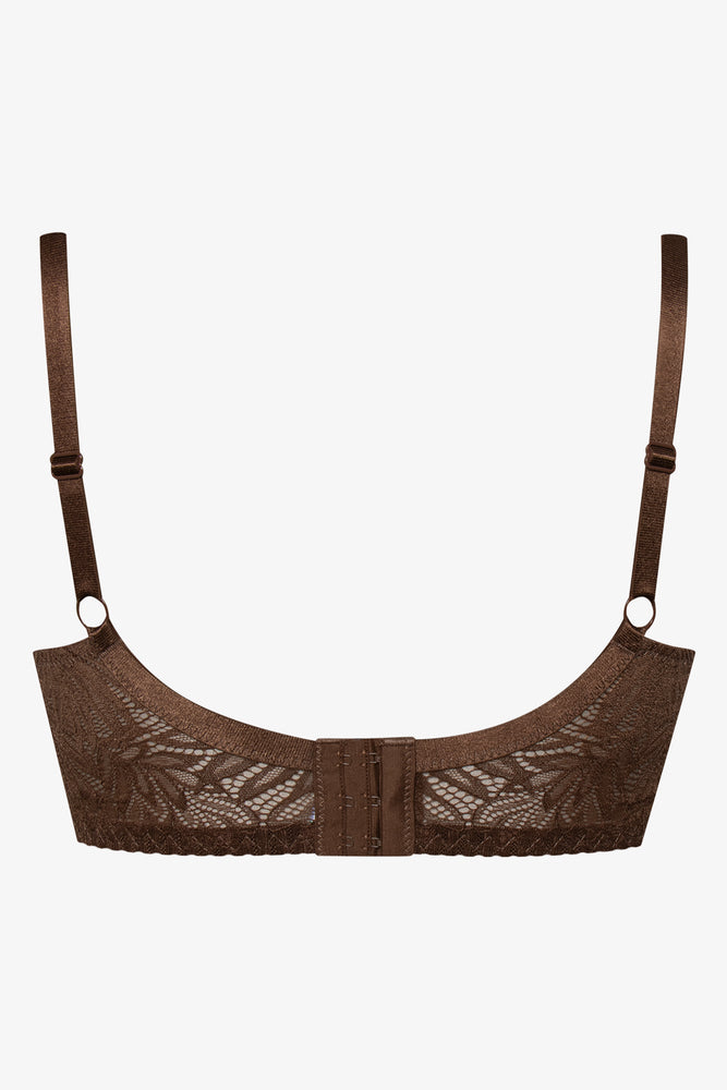 Plus Size 2 Pack Lace Balconette Bras Brown And Natural (3)