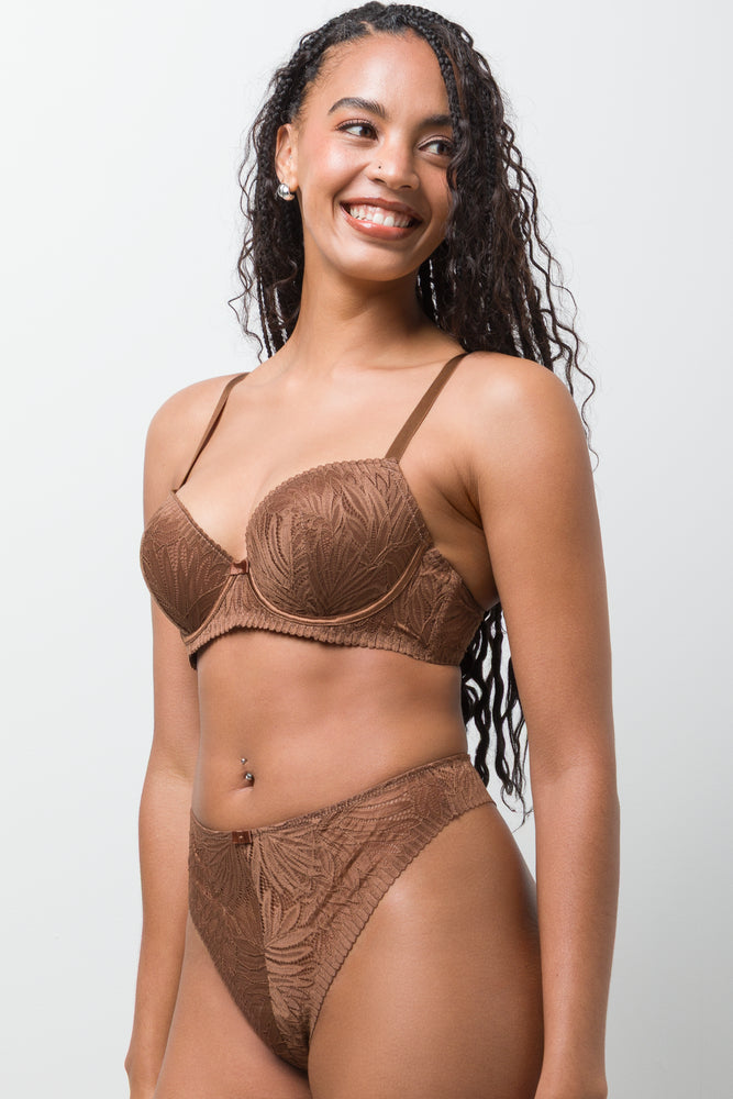 3 Pack Lace Thongs Brown, Light Pink And Natural (2)