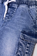 Cargo Denim Shorts Blue (1)
