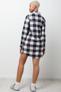 Check Flannel Sleepshirt Black And White (2)