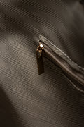 Diagonal Zip Tote Bag Black (4)