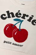 Cherry Crew Neck Tracktop And Skirt Set Natural (1)