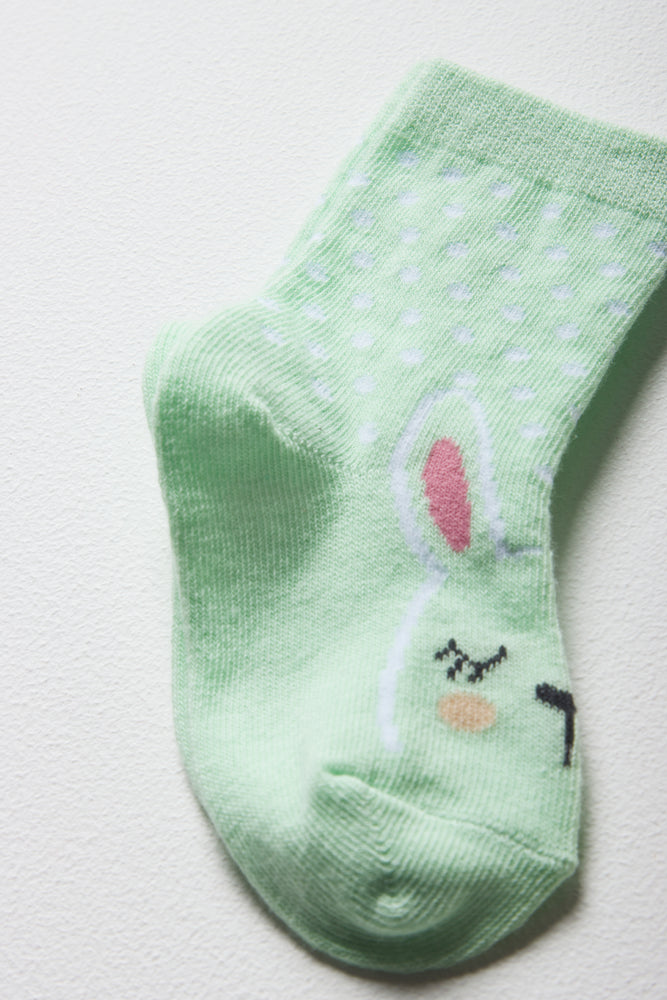3 Pack Socks Purple, Yellow And Green (1)
