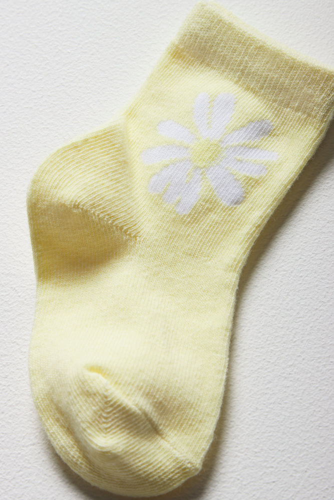 3 Pack Socks Purple, Yellow And Green (2)