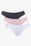 3 Pack Bikini Panties Grey, Pink And Black (4)