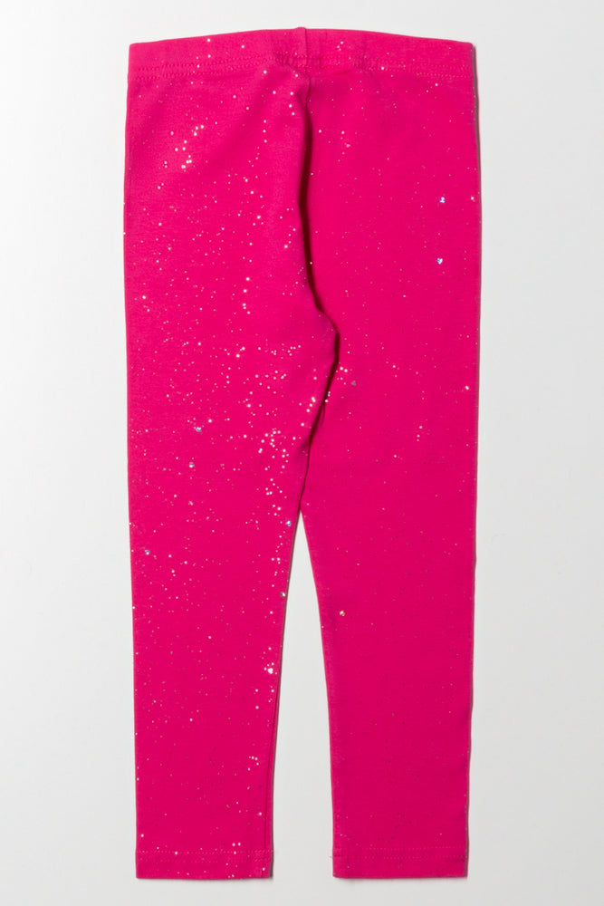 Glitter Leggings Pink (2)