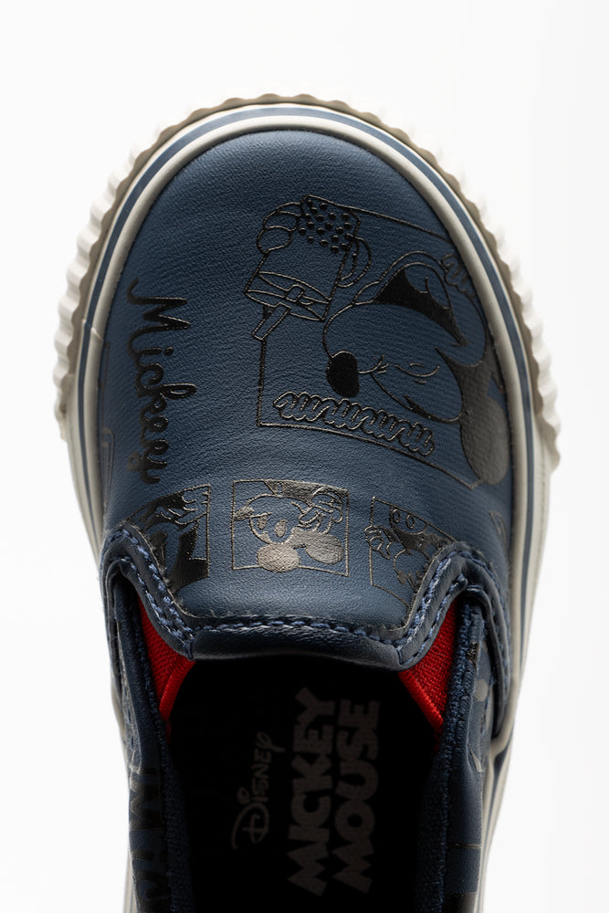 Mickey Mouse Denim Slip On Sneakers Blue (4)
