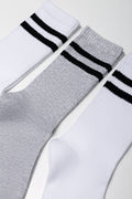 3 Pack Socks White And Grey (1)